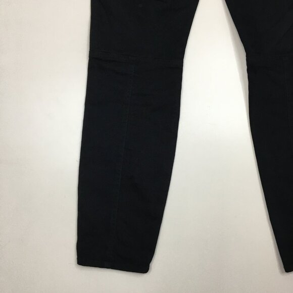 HEI HEI Anthropologie Black Buckle Belt Waist Tapered Leg Jeans - Picture 10 of 11